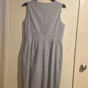 Nice gray and white strip dress size12